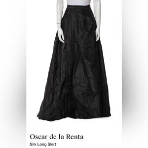 Oscar de la Renta black silk ball gown maxi skirt, formal, lined and gorgeous!